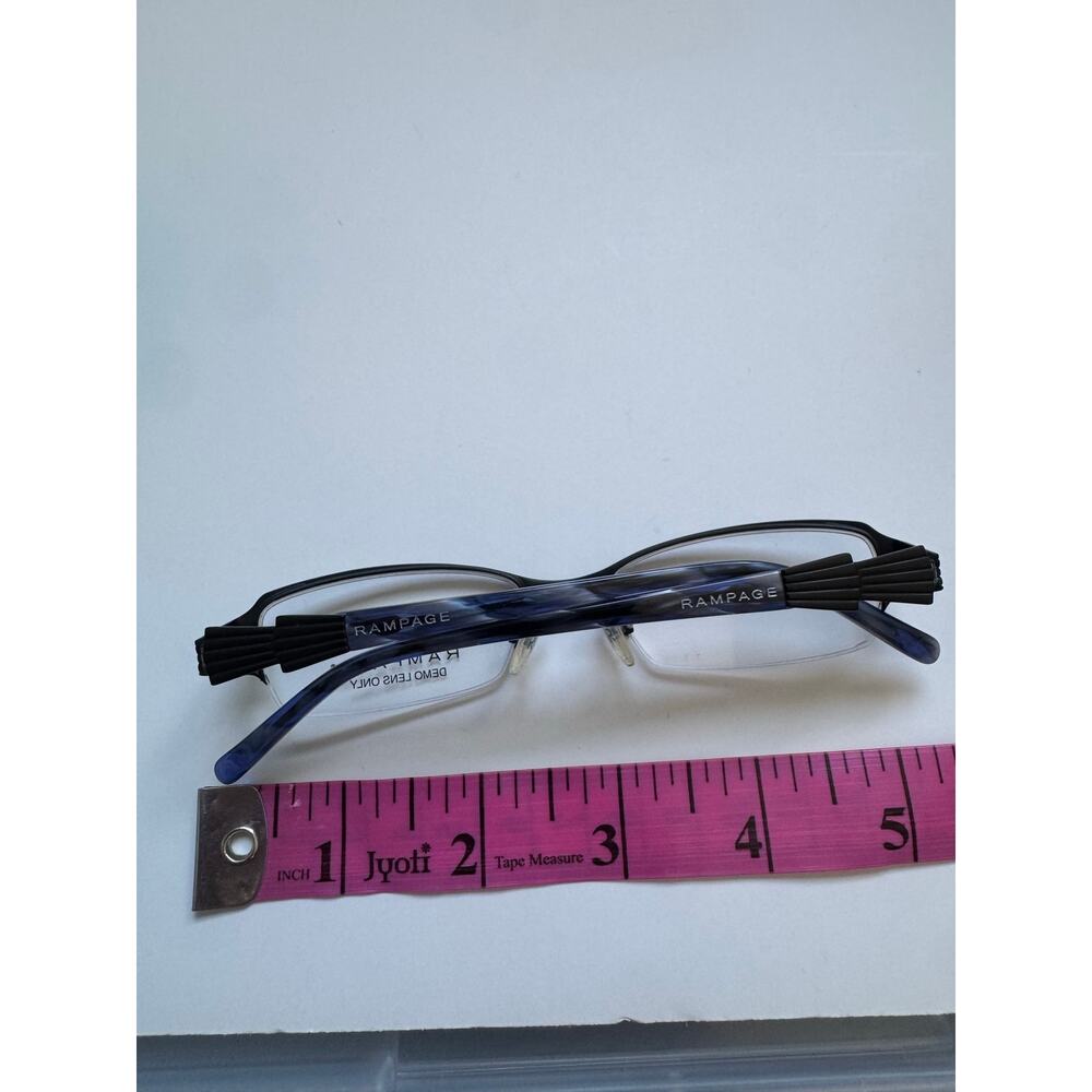 NEW Rampage Art Deco style rectangular R165 purple black glasses - Picture 4 of 9